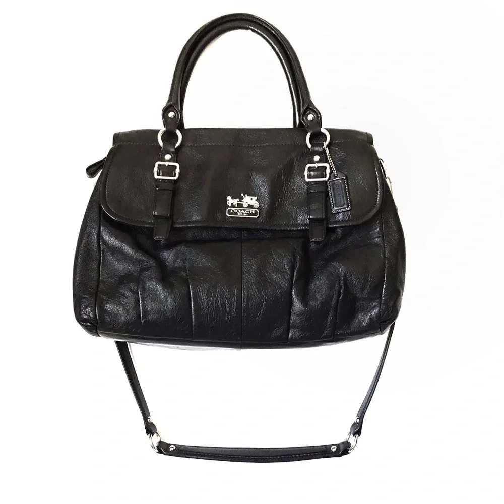 Coach Black Satchel with Gold Hardware